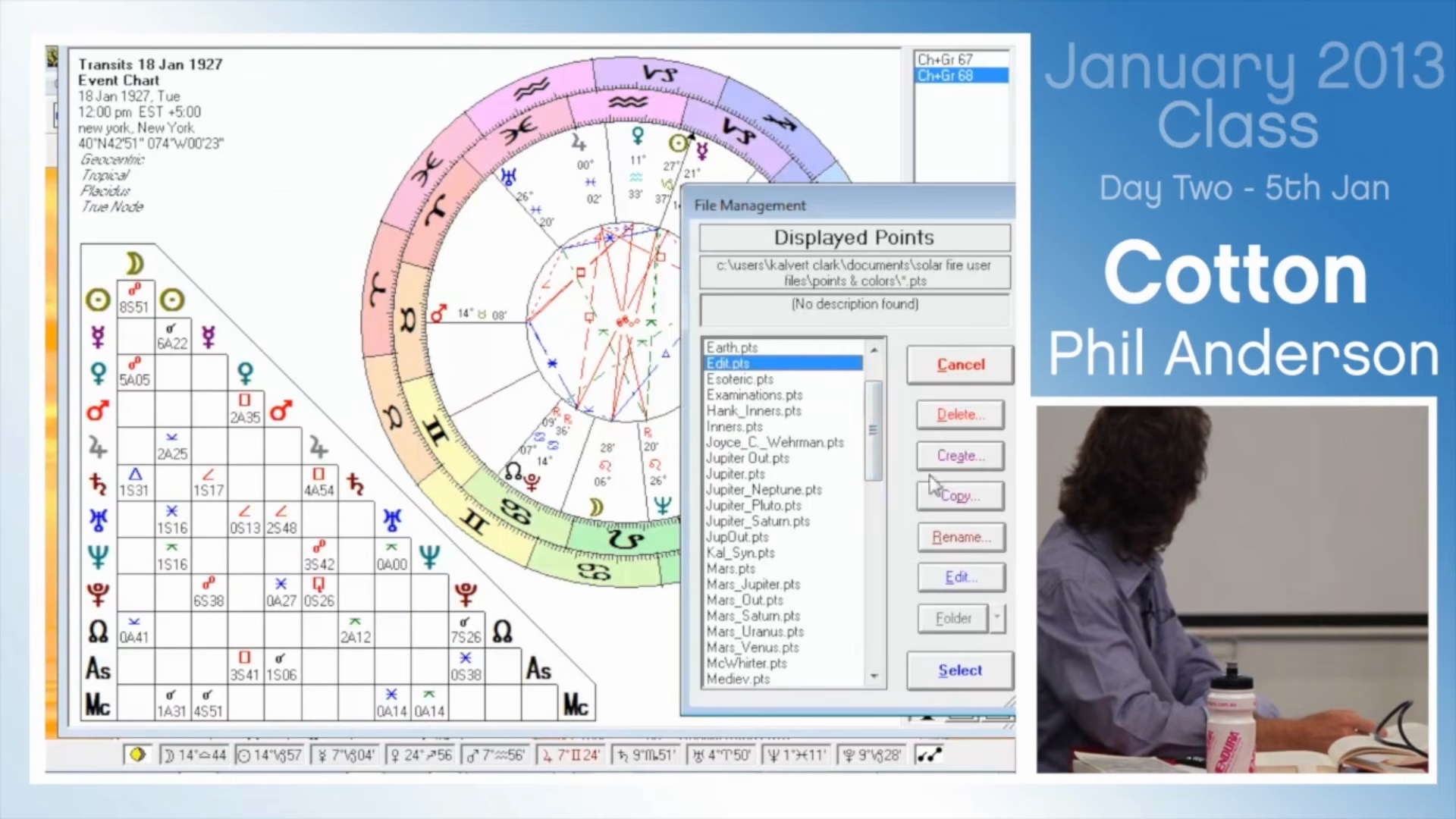 Software Interface Astrology Charts